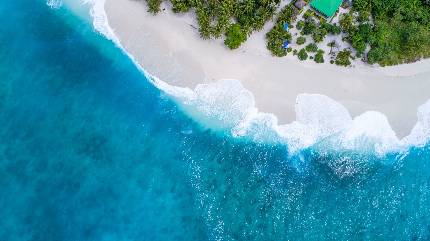 Andaman Islands aerial coastline view